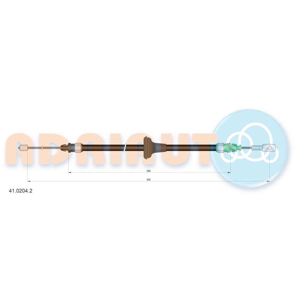 Трос ручника ADRIAUTO 1436983051 41.0204.2 MDZ 16H4 изображение 0