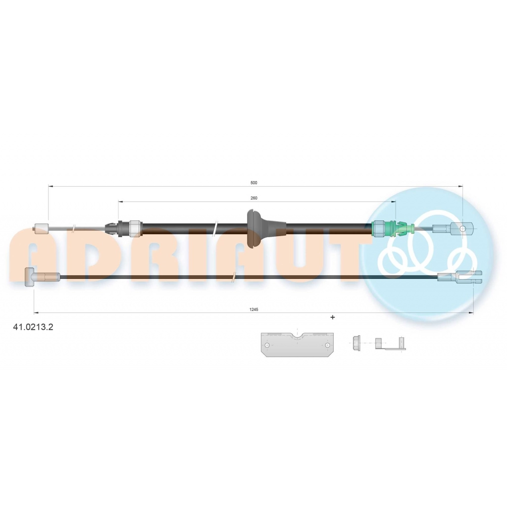 Трос ручника ADRIAUTO MR OBL 41.0213.2 1436983277 изображение 0