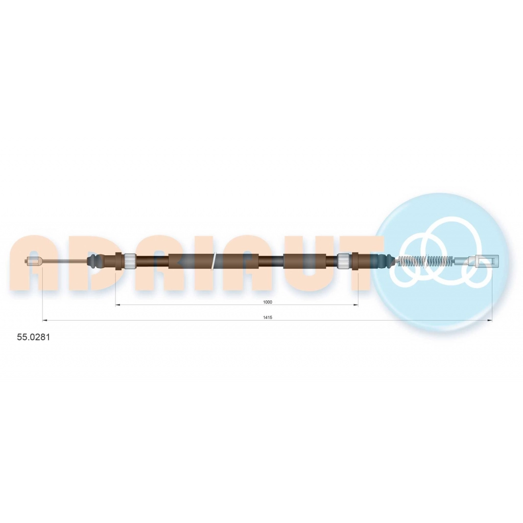 Трос ручника ADRIAUTO 1436984137 55.0281 NF 3W0CN изображение 0