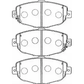 Тормозные колодки дисковые, комплект AISIN UNA T9U 1578292 A1N054 изображение 0