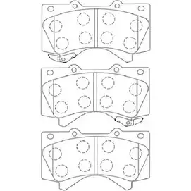 Тормозные колодки, дисковые, комплект AISIN X 5RFL8 A1N156 1578338 NBCZD