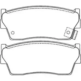 Тормозные колодки дисковые, комплект AISIN 5411450606516 1578728 FV6P C8A ASN-205 изображение 0