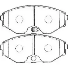 Тормозные колодки дисковые, комплект AISIN N X4MR9 5411450669900 B1N028 1578993