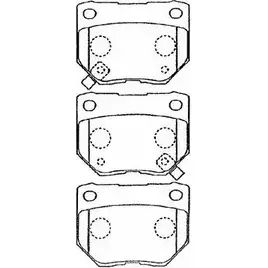 Тормозные колодки дисковые, комплект AISIN 1579015 5411450681216 B2N053 X0 ZFQP изображение 0