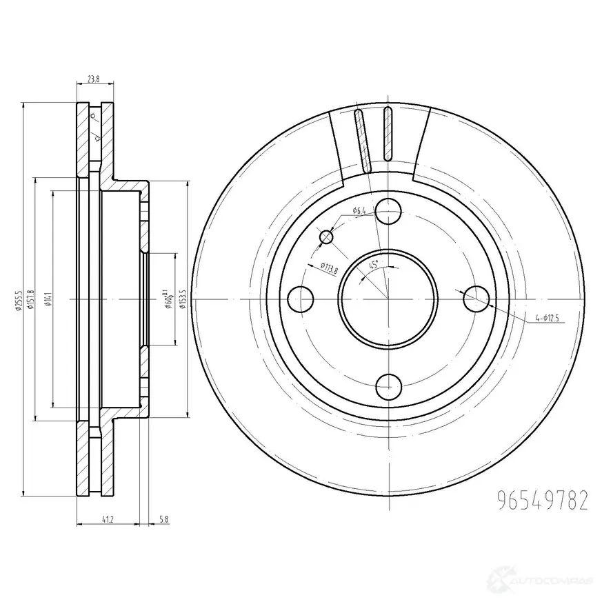 Тормозной диск передний d256mm ARIRANG 1440259542 ARG291013 POCJB 0J
