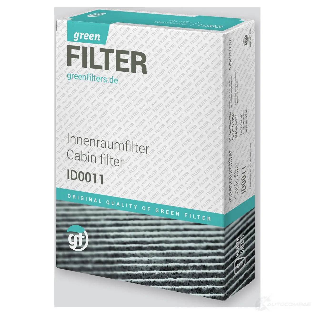 Салонный фильтр угольный GREENFILTERS QI 2RN84 if0263k 1436952991 изображение 1