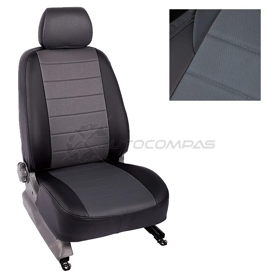 Чехлы из экокожи для UAZ Patriot PickUp 2009-2015 SEINTEX K9XT D 1441309980 99491