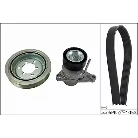 Комплект приводного ремня HEPU 20-1869 NTE3 B8 1624321 изображение 0