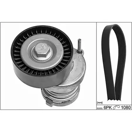 Комплект приводного ремня HEPU E4 MD2 20-1878 1624330 изображение 0
