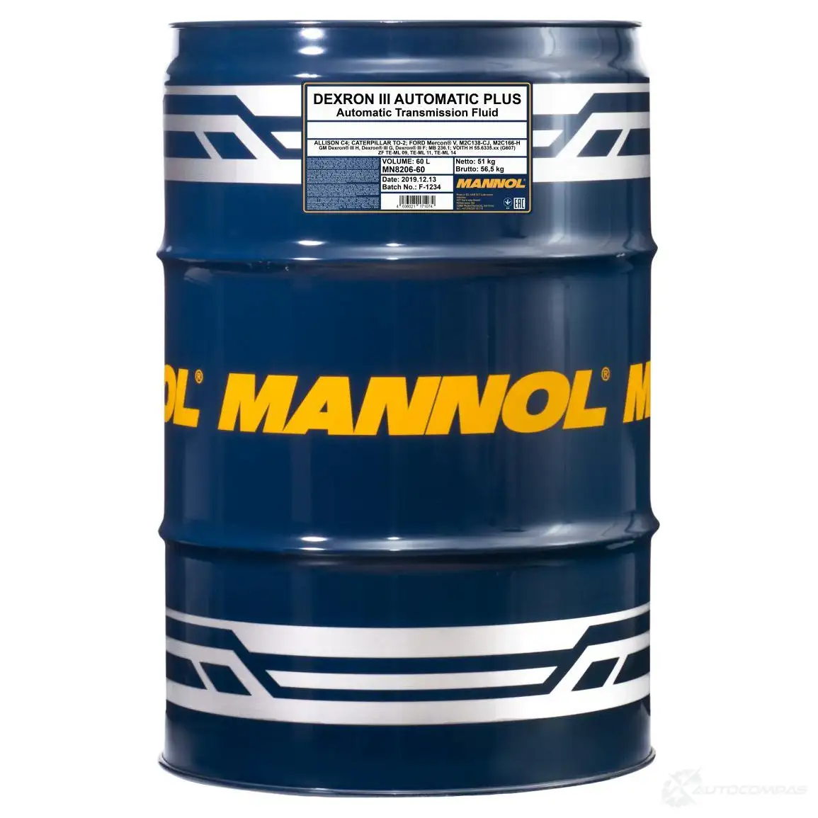 Трансмиссионное масло в акпп синтетическое MN820660 MANNOL ATF Dexron 3, 60 л MANNOL 1436797564 MN820660 ADCOO 1 изображение 0