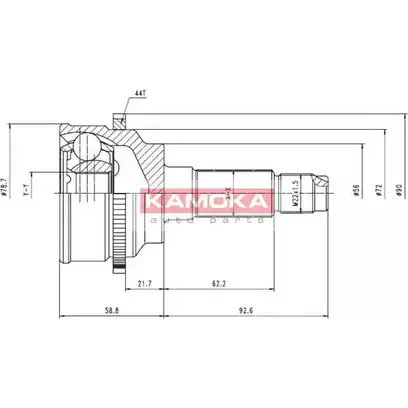 Шрус граната KAMOKA 1657260 D525J5 7044 S Z77B