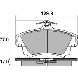 Тормозные колодки, дисковые, комплект NATIONAL I58PO NP2075 1677100 2198 3