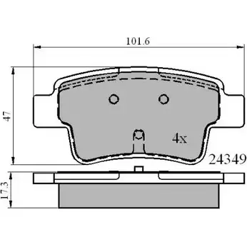 Тормозные колодки, дисковые, комплект NATIONAL NP2650 1677331 2 4349 Z9LZX изображение 0