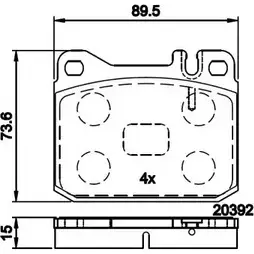 Тормозные колодки, дисковые, комплект NATIONAL 7TBRG5 2 0392 NP2687 1677368 изображение 0