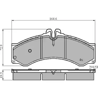 Тормозные колодки, дисковые, комплект NATIONAL 2 9153 1677380 Z25X0V NP2699