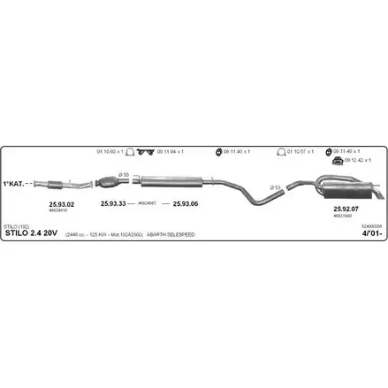 Система выпуска ОГ IMASAF 1CT5 WUD 524000266 Q73WEJH 1684489 изображение 0