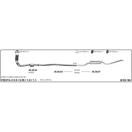 Система выпуска ОГ IMASAF 1684810 GNXR3YD MRFE ZT 525000108 изображение 0