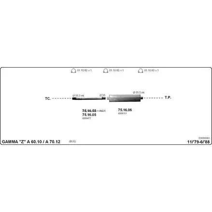 Система выпуска ОГ IMASAF YUN 2XP 4IGM3J1 539000083 1685551 изображение 0