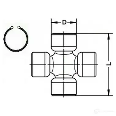 Крестовина кардана LOBRO B5F 8AQ 1438036017 U909 изображение 0