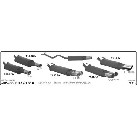 Система глушителя для спортивного автомобиля IMASAF 587000107 EMRE68 W 1688720 R8EJK