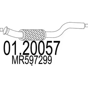 Выхлопная труба глушителя MTS 1695039 ZDWF JO8 MM2SFLX 01.20057 изображение 0