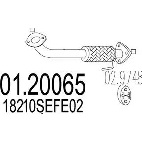 Выхлопная труба глушителя MTS W XBJFO QUPS4FH 01.20065 1695047