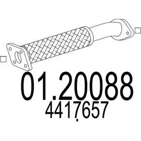 Выхлопная труба глушителя MTS 01.20088 3CGJIJ 3 2DSRAJ 1695070