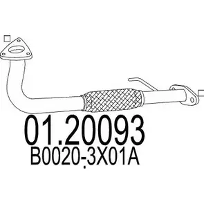 Выхлопная труба глушителя MTS 1695075 N ZDL2 01.20093 PWG16ZO изображение 0