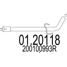 Выхлопная труба глушителя MTS 01.20118 X3V2 DGM SM7A3 1695099 изображение 0