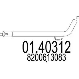 Выхлопная труба глушителя MTS 1695596 01.40312 L CTLI ID9CG94 изображение 0