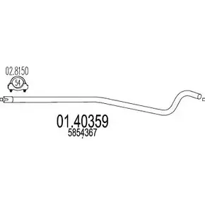 Выхлопная труба глушителя MTS T 4JPJ 1695622 01.40359 D5FTVMC изображение 0