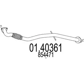 Выхлопная труба глушителя MTS 1695623 O P63V2 DNSHS 01.40361