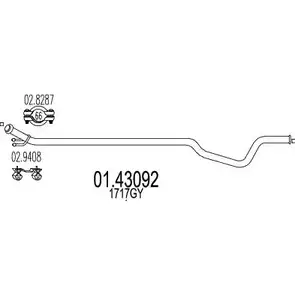 Выхлопная труба глушителя MTS VOXGNF W 01.43092 RIO11MS 1695930
