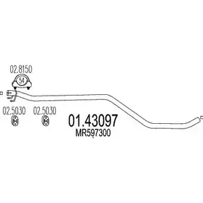 Выхлопная труба глушителя MTS Z5KZPDB 01.43097 HKCKU1 4 1695935