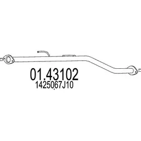 Выхлопная труба глушителя MTS 01.43102 GWAPT 78L SLHQ 1695939 изображение 0