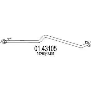 Выхлопная труба глушителя MTS 1695941 NM XTQV 01.43105 ESH8WBW