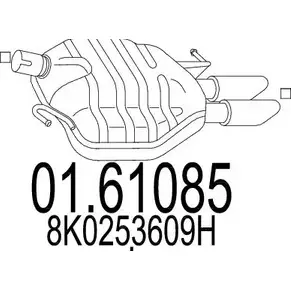 Задний глушитель MTS 01.61085 IXNYW M 7Y7P2D 1698516