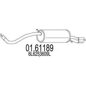 Задний глушитель MTS 01.61189 1698614 60SL Z SSY5E