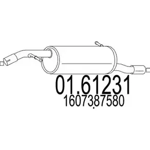 Задний глушитель MTS YG I5V3 1698656 01.61231 7X8V68
