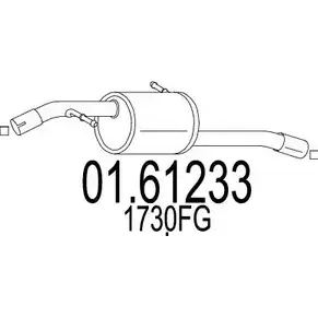 Задний глушитель MTS NNJ2 TQ 01.61233 I7UW0 1698658