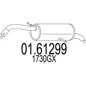 Задний глушитель MTS 01.61299 K8X 8J 1DSCGL9 1698724 изображение 0
