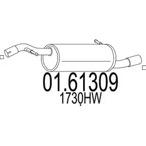 Задний глушитель MTS 1698732 2I2RT BSGG D 01.61309 изображение 0