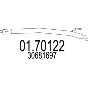 Выхлопная труба глушителя MTS S FIB3T 01.70122 WTXVA8M 1699596