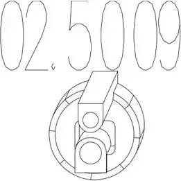 Резинка глушителя MTS 02.5009 KVS AD5 EAR2FG9 1700403