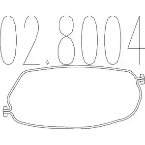 Хомут глушителя MTS YCN0K6 NCM8LA F 1700433 02.8004