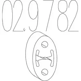 Резинка глушителя MTS 1701187 CRN4H 02.9782 E OS19G0