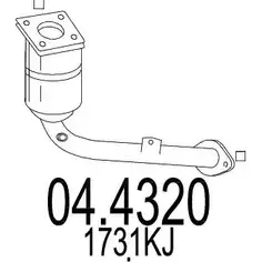 Катализатор MTS 04.4320 2P2F3 1CKI WD 1702479 изображение 0