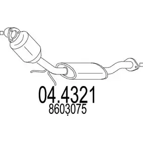 Катализатор MTS 7MFL N 04.4321 1702480 KXR98