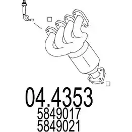 Катализатор MTS 1702512 04.4353 G10C8 YNGT2 7 изображение 0