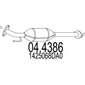 Катализатор MTS 1702545 4Y5 J4T 04.4386 CAAIJ